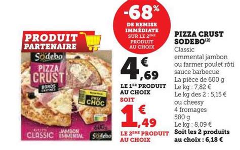 Promo Pizza Crust Sodebo Chez U Express Icatalogue Fr