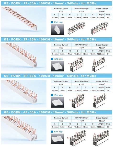 Pin Type Fork Type Copper Busbar Insulated Comb Bus Bar Buy Insulated