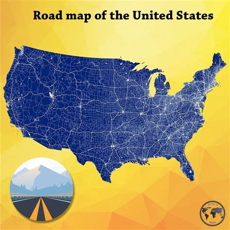 Road Map of the United States | United states map, Usa map, United states