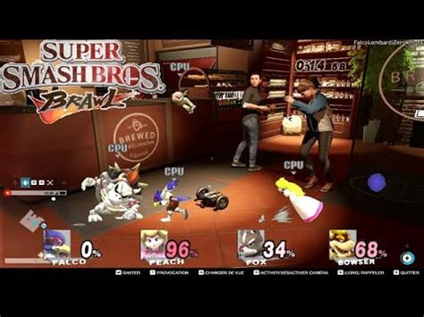 Super Smash Bros Brawl Mods Hack Melee Falco Vs N64 Peach Vs Hitmonlee