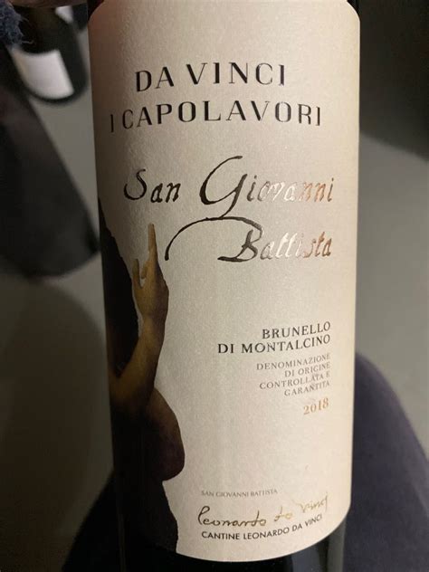 2018 Cantine Leonardo Da Vinci Brunello Di Montalcino Da Vinci I