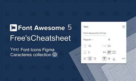 Font Awesome 5 Free's Cheatsheet | Figma