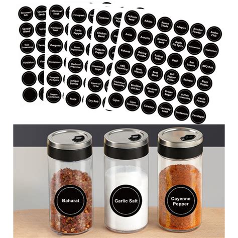 180 Spice Labels for Food Containers, Chalkboard Labels for Jars,Spice ...