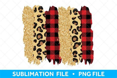 Brush Strokes PNG Sublimation PNG Strokes Leopard Print