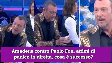 Amadeus contro Paolo Fox attimi di panico in diretta cosa è successo