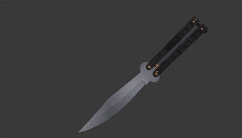 Butterfly Knife 3d Model Cgtrader