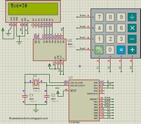 Pic16f84a Based Simple Calculator Codeproteus Simulation