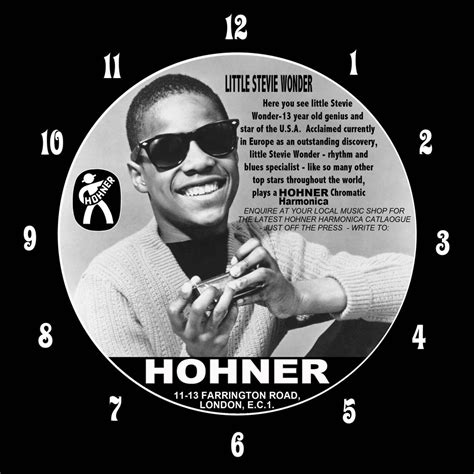 Stevie Wonder Hohner Harmonica Wall Clock BRAND NEW Custom - Etsy