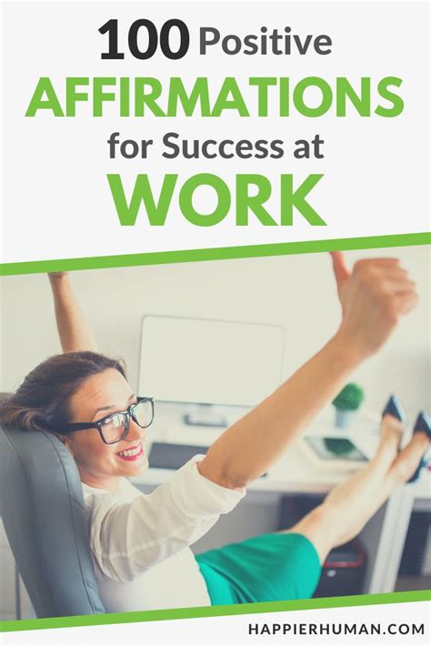 100 Positive Affirmations for Success at Work [New for 2024] - Happier ...