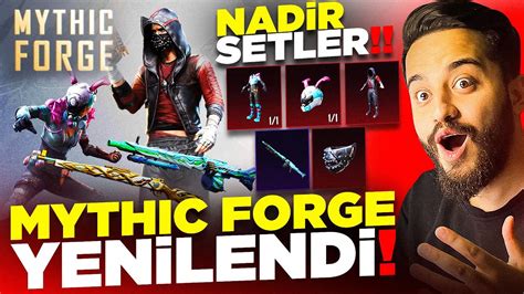 SONUNDA MYTHIC FORGE YENİLENDİ NADİR SETLER GERİ DÖNDÜ PUBG Mobile