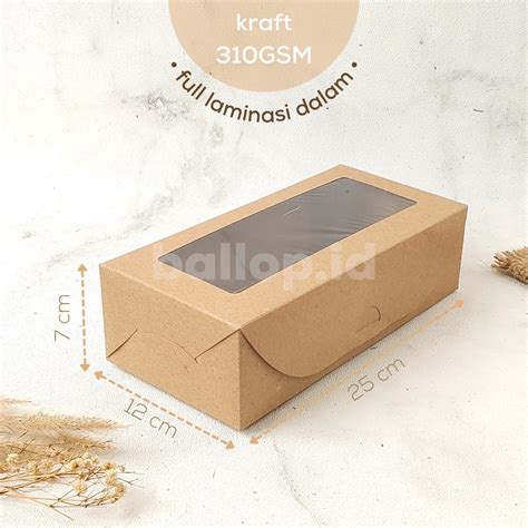 Jual Kraft Cm Laminasi Jendela Kotak Kemasan Dus Roti Picnic