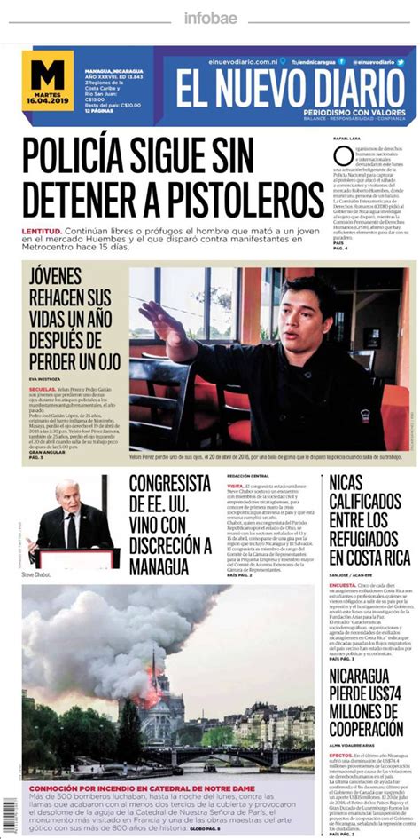 El Nuevo Diario Nicaragua 16 De Abril De 2019 Infobae