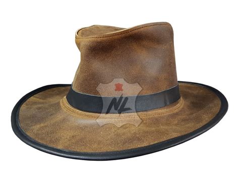 Leather Hat Indiana Jones Etsy