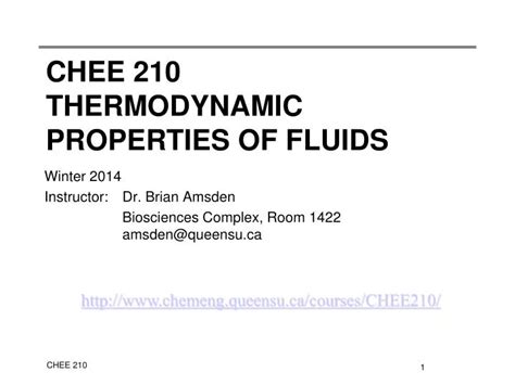 Ppt Chee 210 Thermodynamic Properties Of Fluids Powerpoint