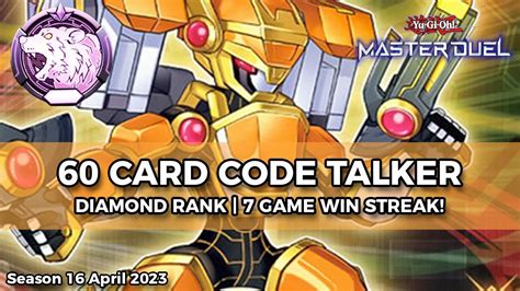 7 0 Streak 60 Card Code Talker Cyberse Deck Plat Diamond Season 16