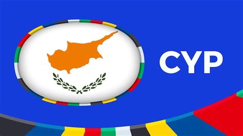 Bandeira de chipre estilizada para a qualificação do torneio europeu de