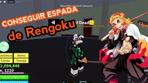 Como Conseguir La Espada De Rengoku Blox Fruits Youtube