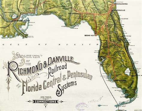 Rail Road Map of Florida, 1893