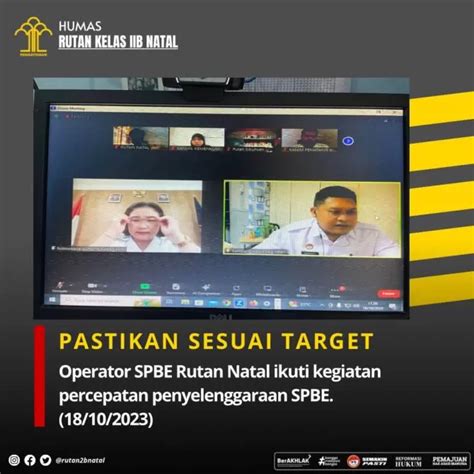 Pastikan Sesuai Target Rutan Kelas IIB Natal Kanwil Kemenkumham Sumut