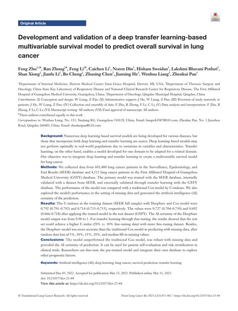 Pdf Development And Validation Of A Deep Transfer Learning Based