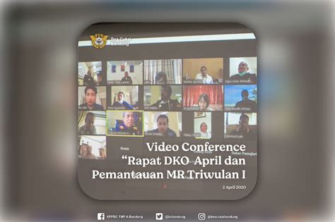 Video Conference Rapat Dko April Dan Pemantauan Manajemen Risiko