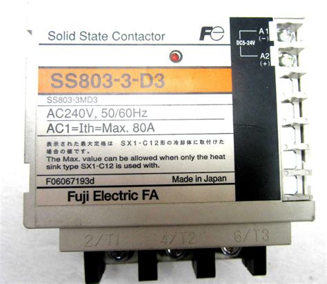 NEW FUJI ELECTRIC SS803-3-D3 SOLID STATE CONTACTOR SS8033D3 - SB ...