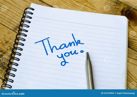 Thank You Wording On A Book Stock Image Image Of Company