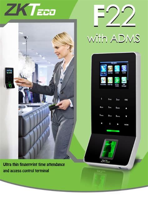 Zkteco F22 Fingerprint Time Attendance And Access Control With Adms