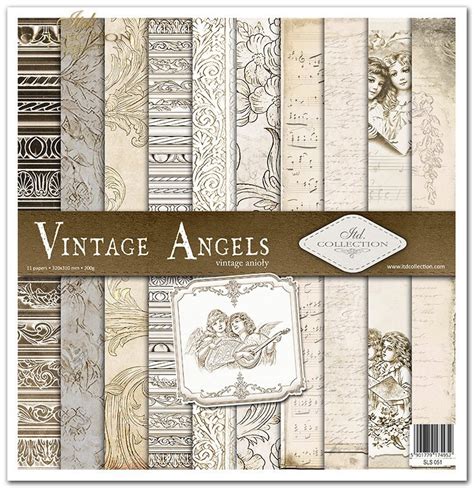 Papeles Scrapbooking SLS 051 ángeles vintage motivos de papel