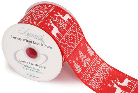 Eleganza Wired Edge Festive Reindeer Mm X M Design No