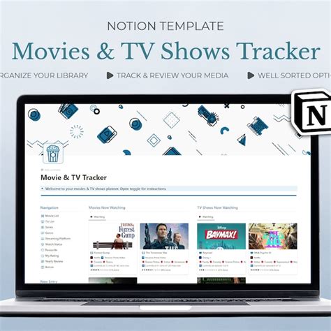 Notion Movie List Template Etsy Canada