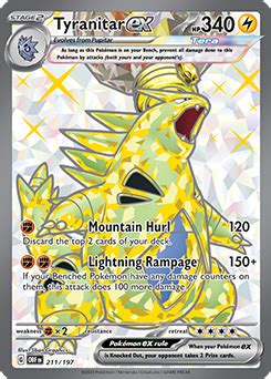 Tyranitar Ex Obsidian Flames TCG Card Database Pokemon