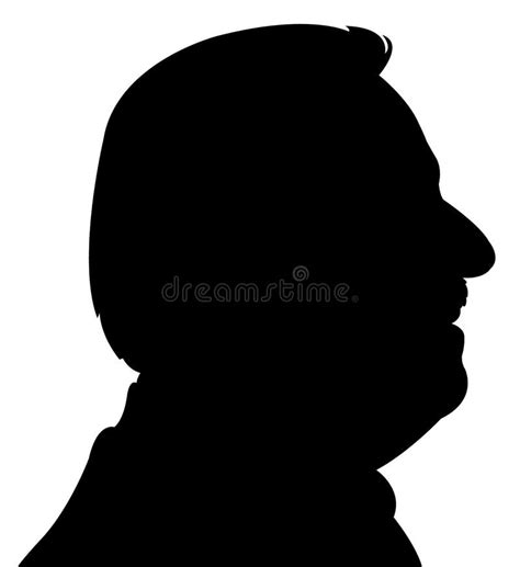 A Fat Man Head Silhouette Vector Stock Vector - Illustration of face ...