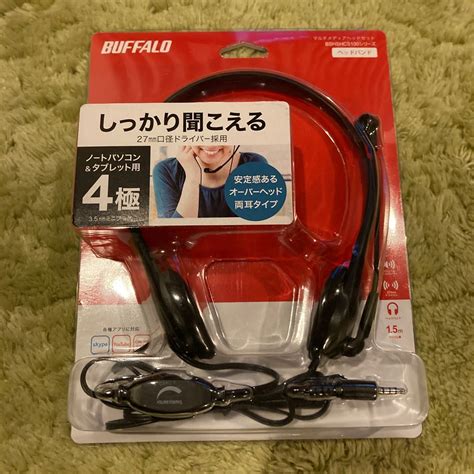 両耳ヘッドバンド式ステレオヘッドセット 4極ミニプラグ接続 Bshshcs100bk （ブラック）｜paypayフリマ