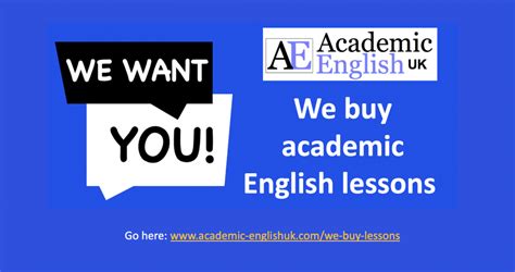 We Buy Academic English Lessons Academic English UK