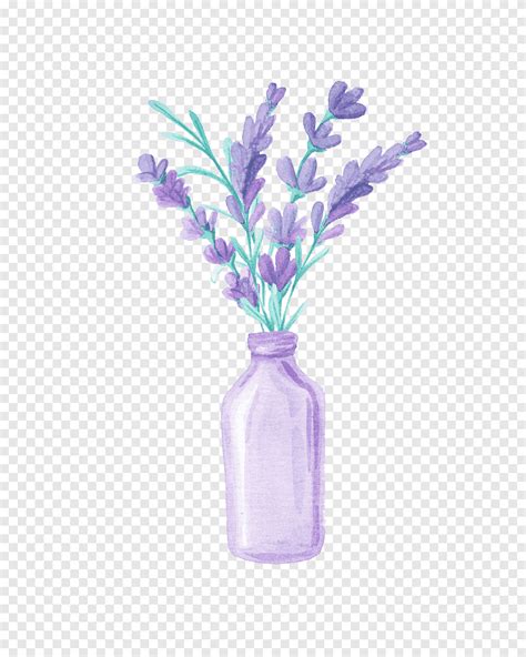 Lavanda Roxa Em Vaso Roxo Desenho De Lavanda Lavanda Bonita Pintura