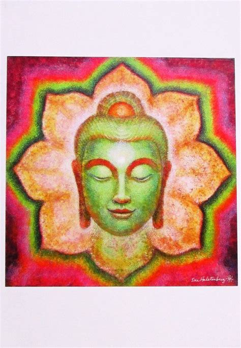 Awakening Buddha Poster Spiritual Art Lotus Meditation Signed Print