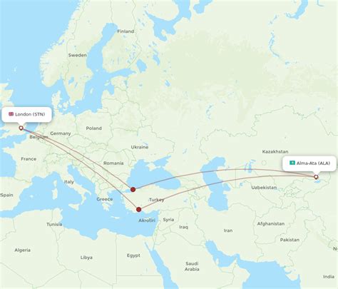 All Flight Routes From Almaty To London ALA To STN Flight Routes