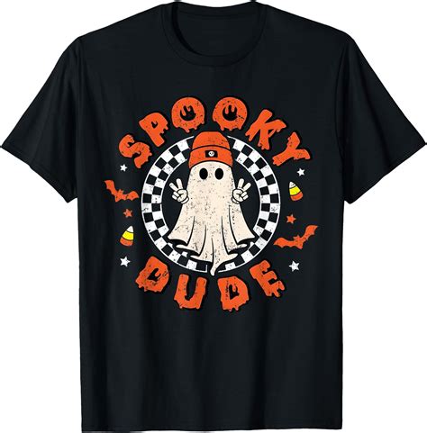 Hot Trending Tee With Spooky Dude Funny Ghost Retro Halowen Walmart
