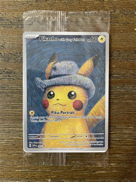 Mavin Pikachu With Grey Felt Hat Promo Card Pokemon Van Gogh