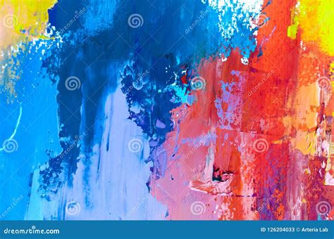 Abstract Oil Painting Background Oil On Canvas Texture Hand Dr Stock