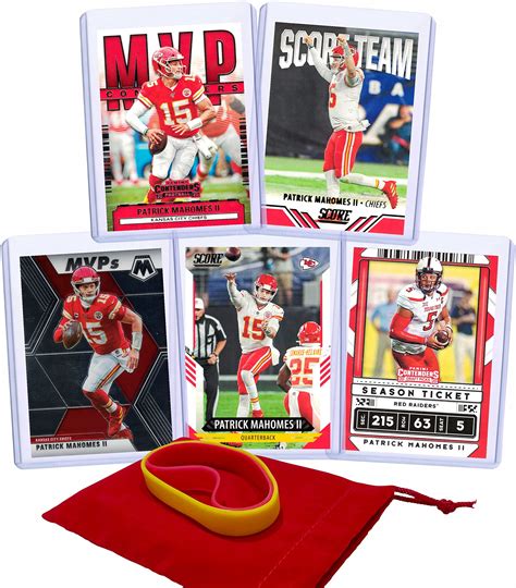 Patrick Mahomes Football Cards (5) Assorted Bundle - Kansas City Chiefs ...