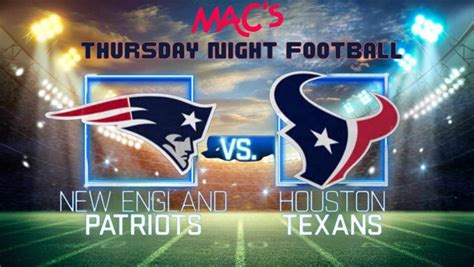 TNF Texans Vs Patriots~ Preseason , MACs Sports Bar and Grill, Cypress ...