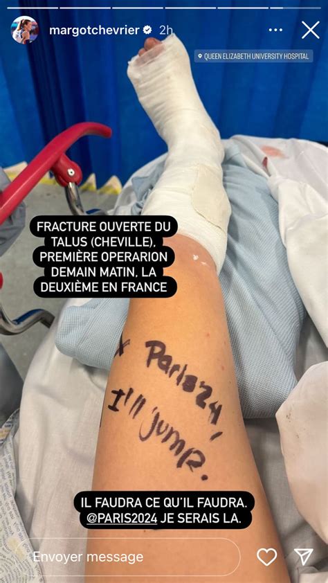 Athl Tisme Victime D Une Terrible Fracture Margot Chevrier Donne