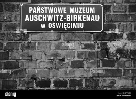 Railway Entrance To The Extermination Camp In Oświęcim Poland Black