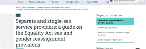 Wpuk Ehrc Guidance On Single Sex Exceptions Womans Place Uk