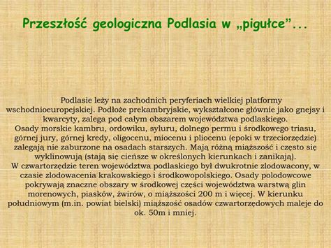 PPT Historia Geologiczna Okolic Bielska Podlaskiego PowerPoint