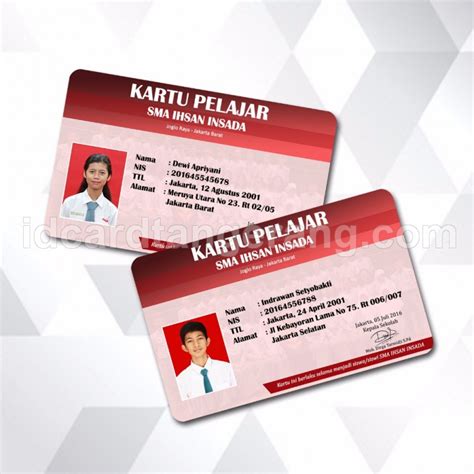 Kartu Pelajar » Kartu Pelajar Sekolah • Pusat cetak id card murah tangerang | cetak kartu member ...