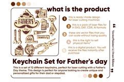 Father S Day Keychains Laser Cut Designs Vector Files