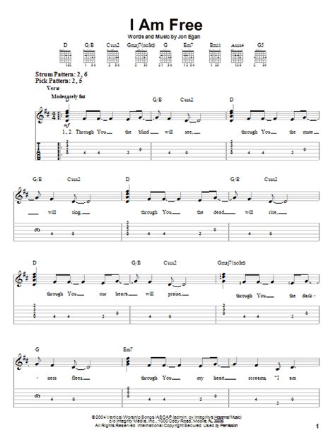 I Am Free by Jon Egan - Easy Guitar Tab - Guitar Instructor